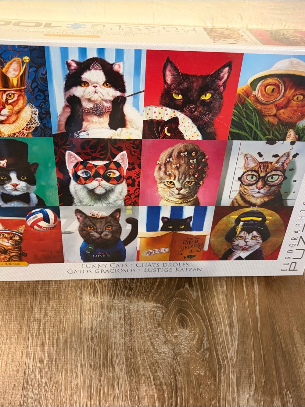 Funny Cats Puzzle - Colorful Cat Portraits